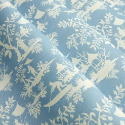 Blue Pagoda Garden Fabric