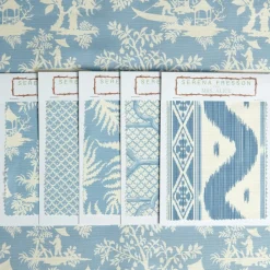 Blue Pagoda Garden Fabric