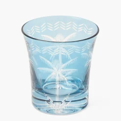 Blue Palm Glassware (Set of 8)