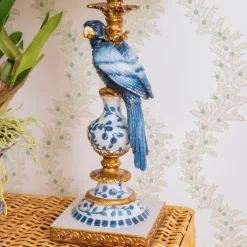 Blue Parrot Lamp