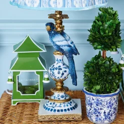 Blue Parrot Lamp