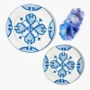 Blue Quatrefoil Starter Plate