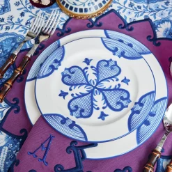 Blue Quatrefoil Starter Plate