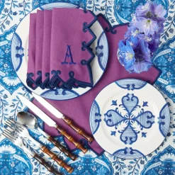 Blue Quatrefoil Starter Plate