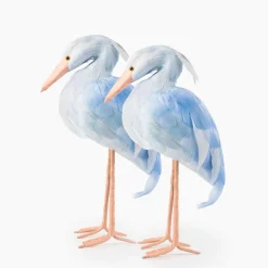 Blue Saskia Stork (Pair) - 25cm