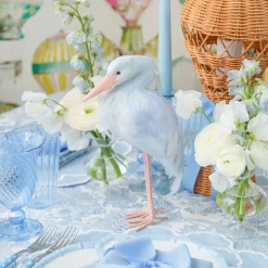 Blue Saskia Stork (Pair) - 25cm