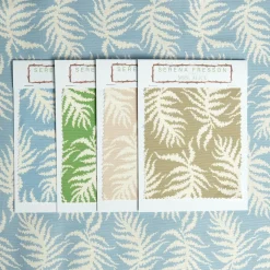 Blue Trailing Ferns Fabric