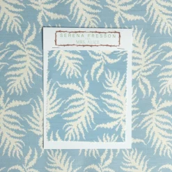 Blue Trailing Ferns Fabric