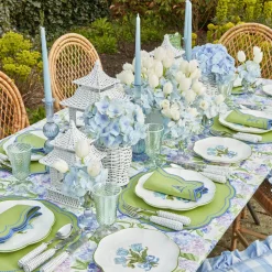 Blue Tulip Dinner & Starter Plates (Set of 8)