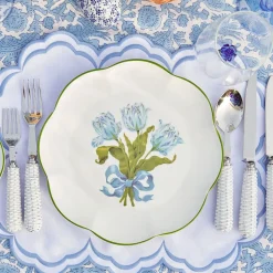 Blue Tulip Dinner Plate