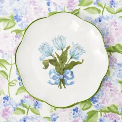 Blue Tulip Dinner Plates (Set of 4)