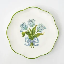 Blue Tulip Dinner Plates (Set of 4)