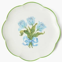 Blue Tulip Dinner Plates (Set of 4)