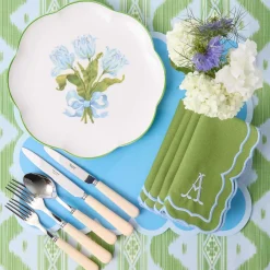 Blue Tulip Dinner Plates (Set of 4)