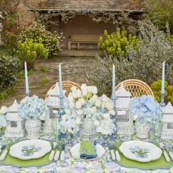 Blue Tulip Dinner Plates (Set of 4)