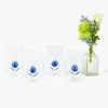 Blue Tulip Glasses (Set of 4)