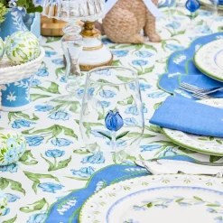 Blue Tulip Glasses (Set of 4)