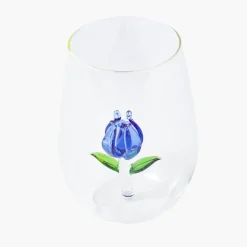 Blue Tulip Glasses (Set of 4)