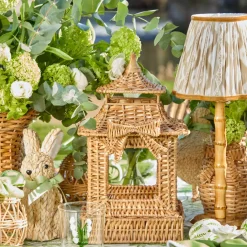 Bow Rattan Pagoda Lantern