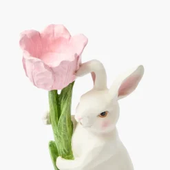Bunny with Pink Tulip (Pair)