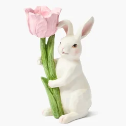 Bunny with Pink Tulip (Pair)