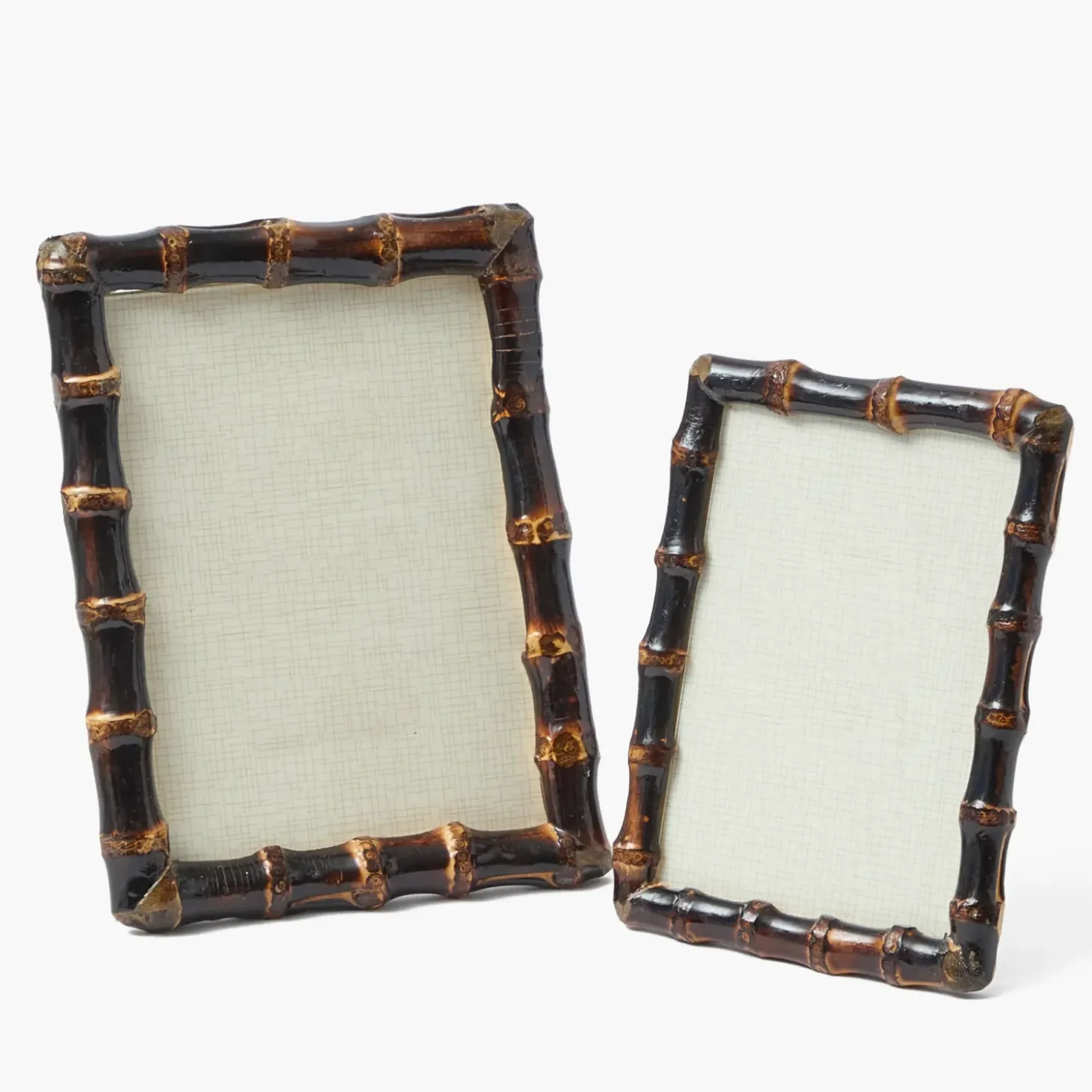Burnt Bamboo Photo Frames (Set of 2)
