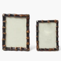 Burnt Bamboo Photo Frames (Set of 2)