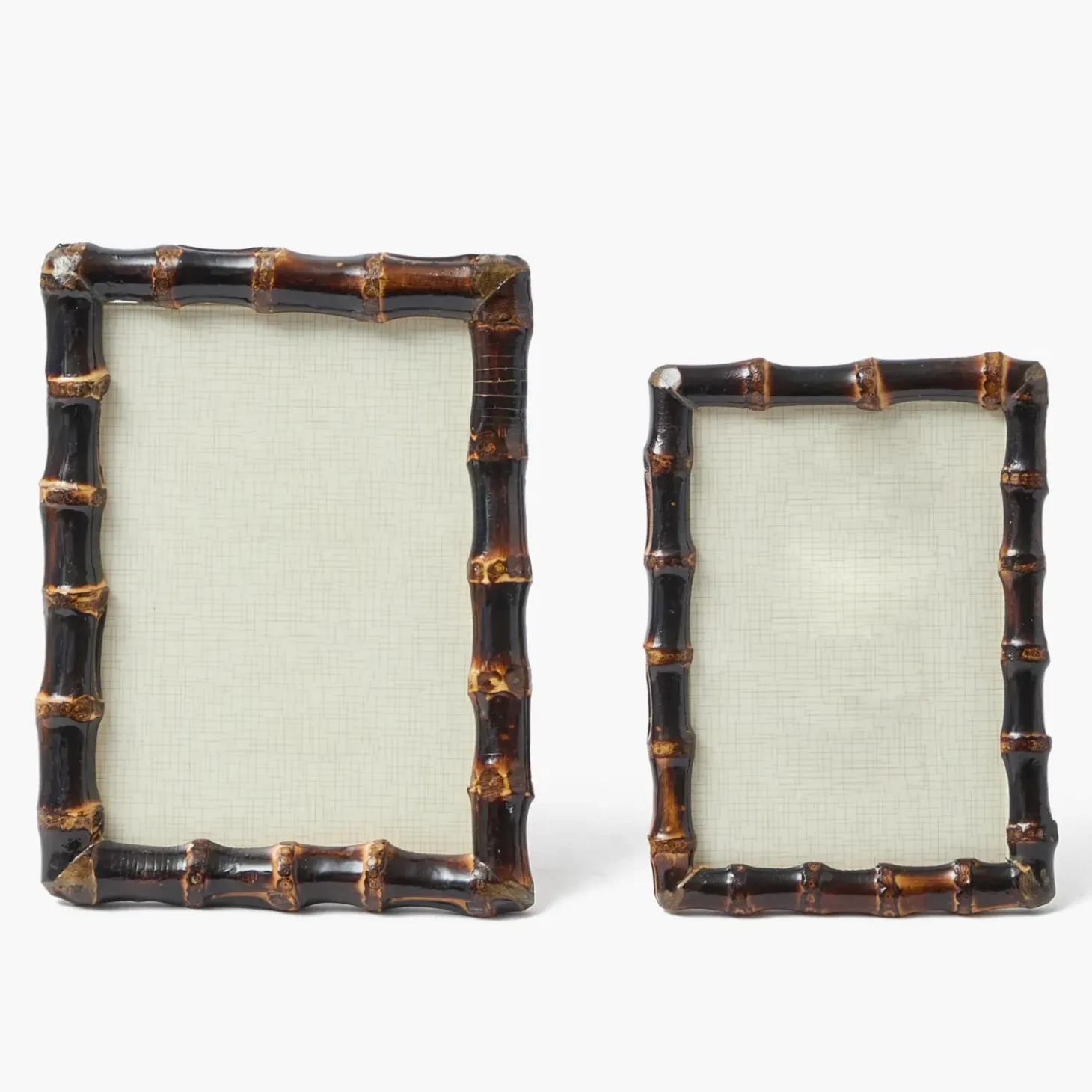Burnt Bamboo Photo Frames (Set of 2)