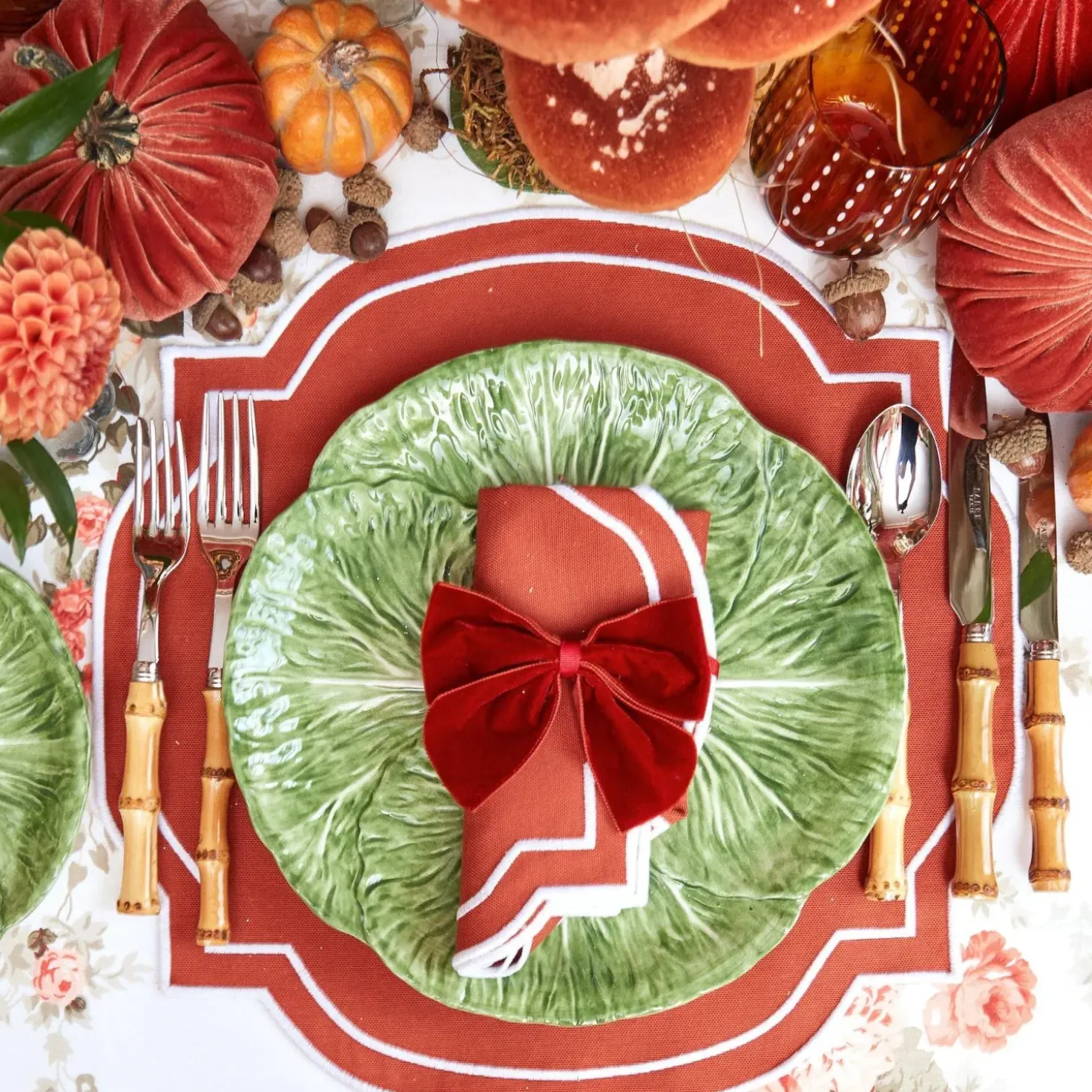Burnt Orange Napkin Bows (Set of 4)