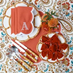 Burnt Orange Napkin Bows (Set of 4)