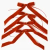 Burnt Orange Velvet Bows (Set of 4) - 20cm