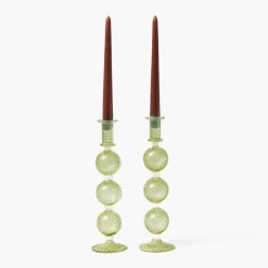 Camille Olive Candle Holder (Pair)