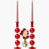 Camille Red Candle Holder (Pair)