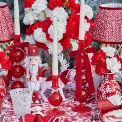 Camille Red Ribboned Candlescape