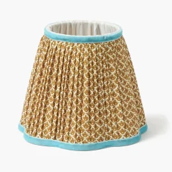 Caramel & Blue Lotus Lampshade (18cm)