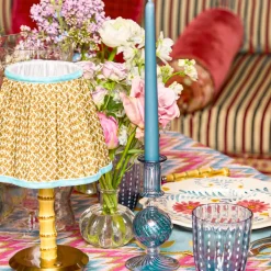 Caramel & Blue Lotus Lampshade (18cm)