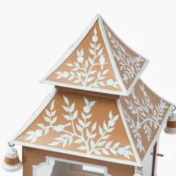 Caramel Chinoiserie Pagoda Lantern