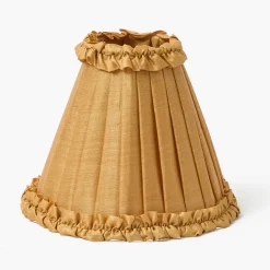 Caramel Silk Frilled Lampshade (18cm)