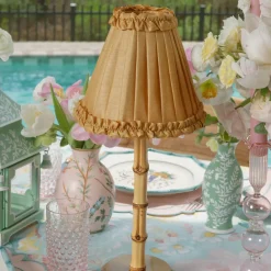 Caramel Silk Frilled Lampshade (18cm)