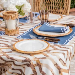 Carmon Chestnut Brown Tablecloth