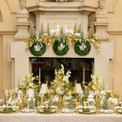 Celine Green Glass Bow Candle Holder (Pair)