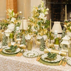 Celine Green Glass Bow Candle Holder (Pair)