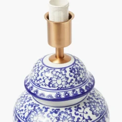 Chinoiserie Rechargeable Lamp & Cream Shade (22cm)
