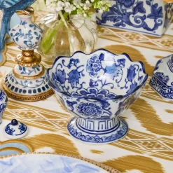 Chinoiserie Scalloped Nibble Bowls (Pair)