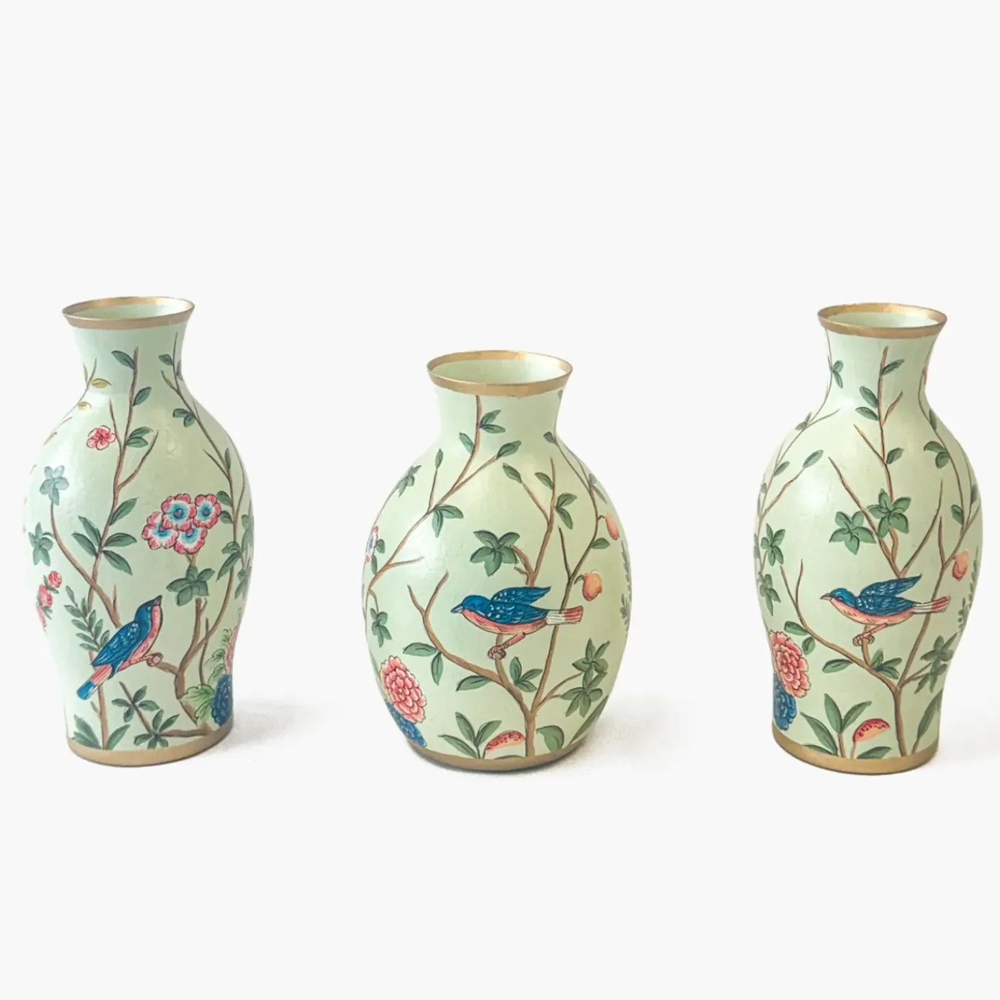 Chinoiserie Tole Bud Vases (Set of 3)
