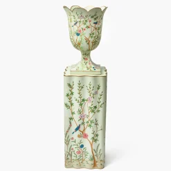 Chinoiserie Tole Urn & Pedestal