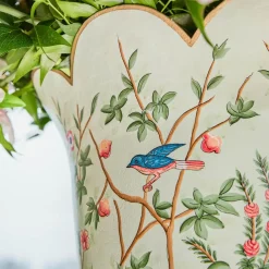Chinoiserie Tole Urn & Pedestal