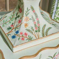 Chinoiserie Tole Urn & Pedestal