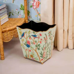 Chinoiserie Tole Waste Paper Bin