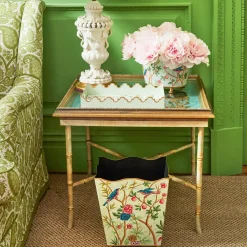 Chinoiserie Tole Waste Paper Bin